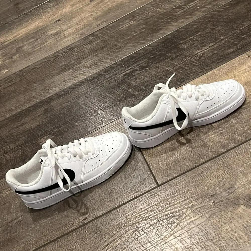 Nike Women's Footwear Court Vision Lo Nn White Black Size 7